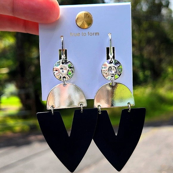 Bella Jack Gold and White Tone Dangle Drop Earrings - Picture 1 of 8